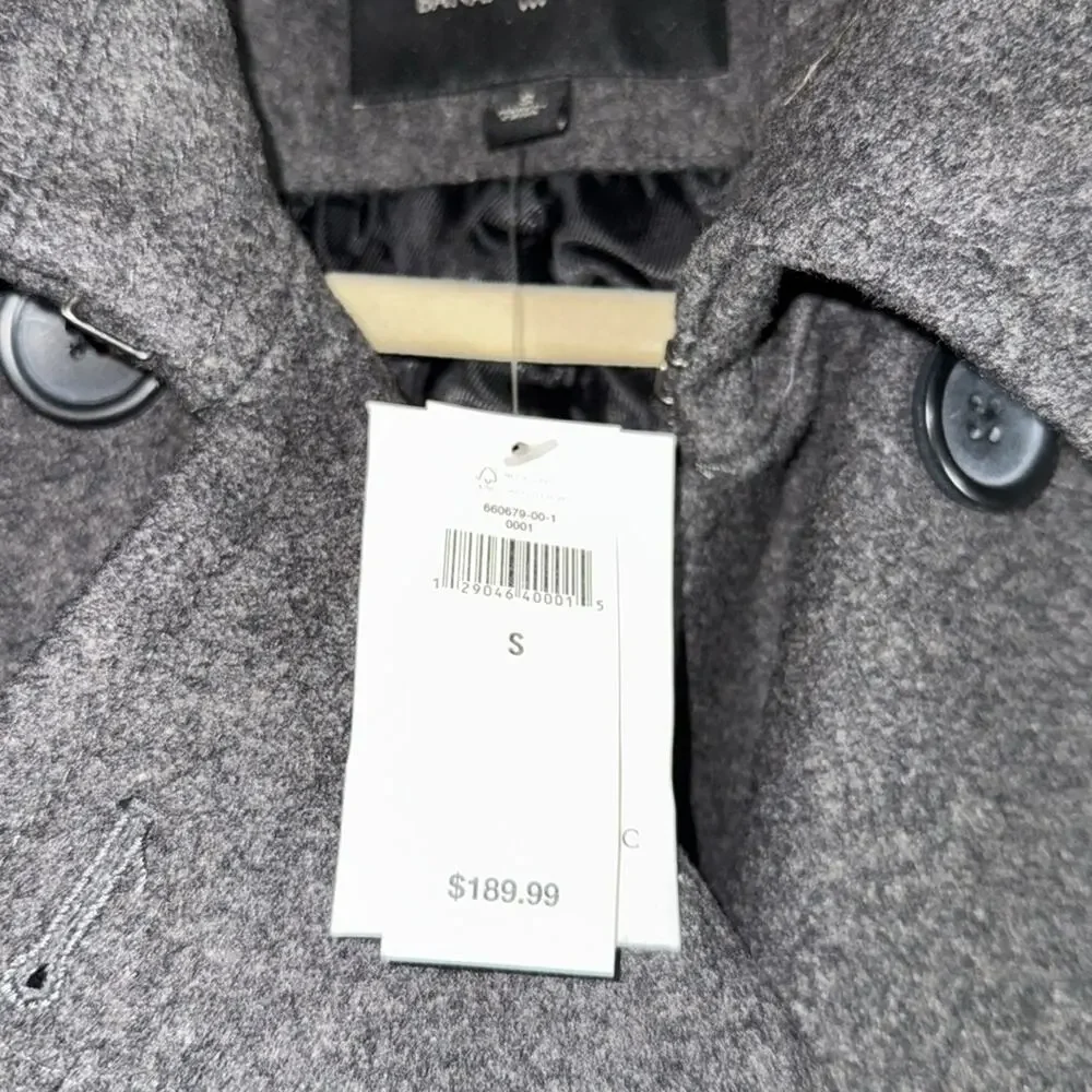 Banana Republic Men’s grey wool blend pea coat size small NWT
